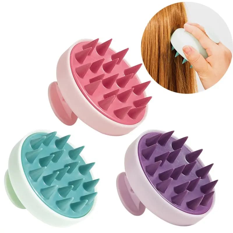 silicone scalp massage shampoo brush — image 2
