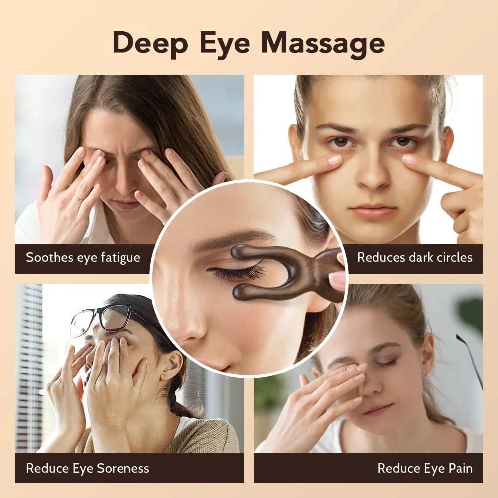 Wooden Gua Sha facial massager tool — image 3