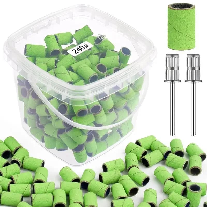 Assorted nail sanding bands and drill bits — image 3