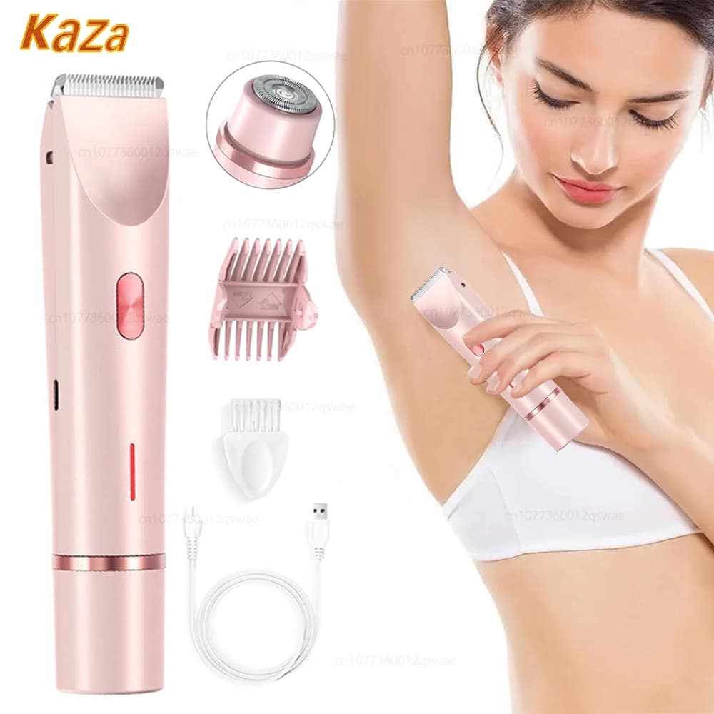 Electric Double‑Head Women’s Shaver & Body Trimmer