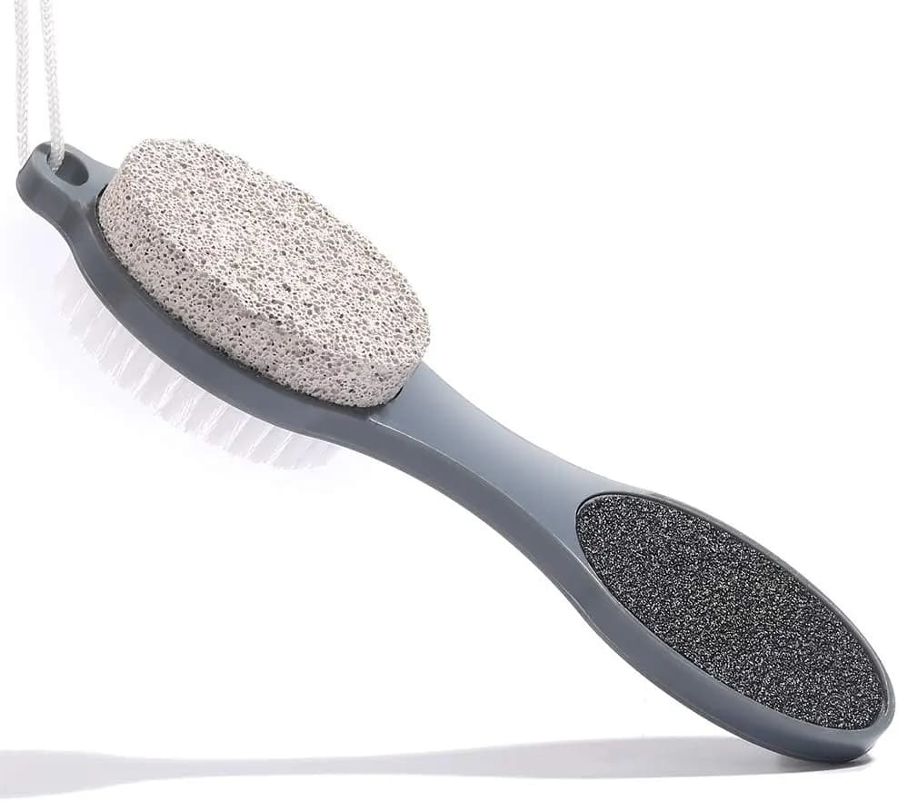 4-in-1 pedicure foot scrubber with brush and callus file — image 8