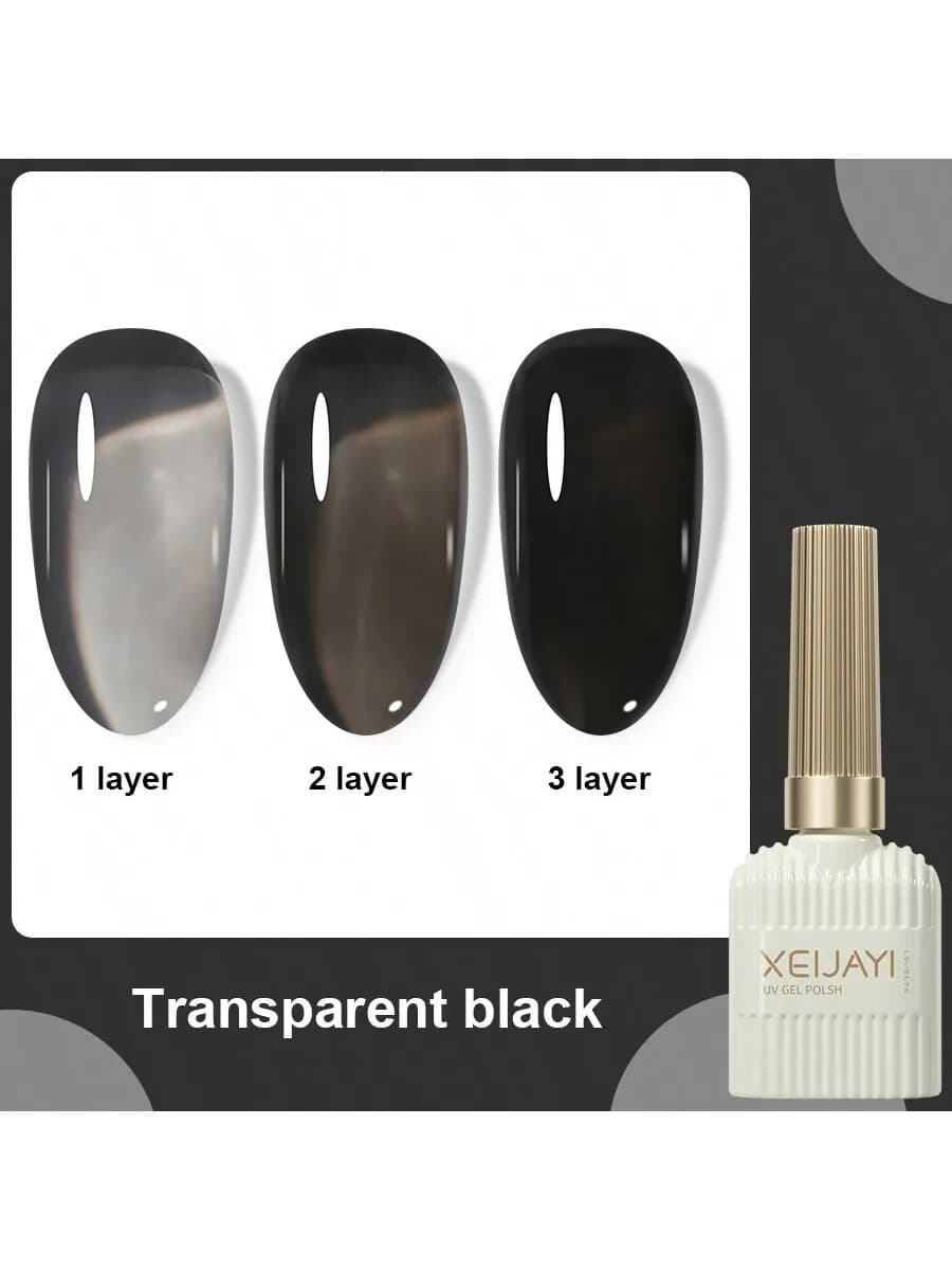 black gel nail polish bottle 15ml — image 2
