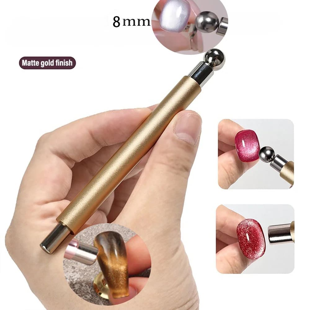 double head cat eye nail magnet pen with steel ball — image 8