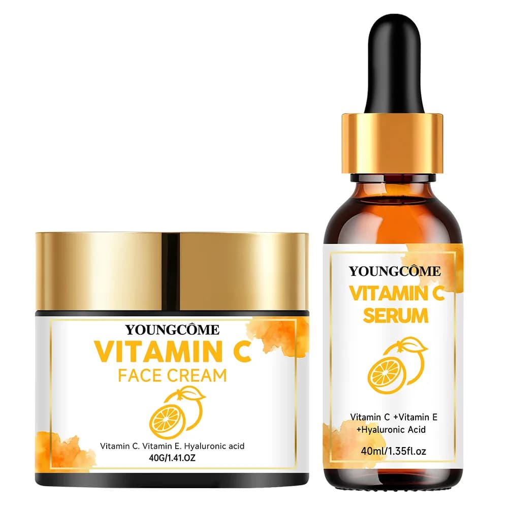 Vitamin C serum and hyaluronic acid face cream set — image 7