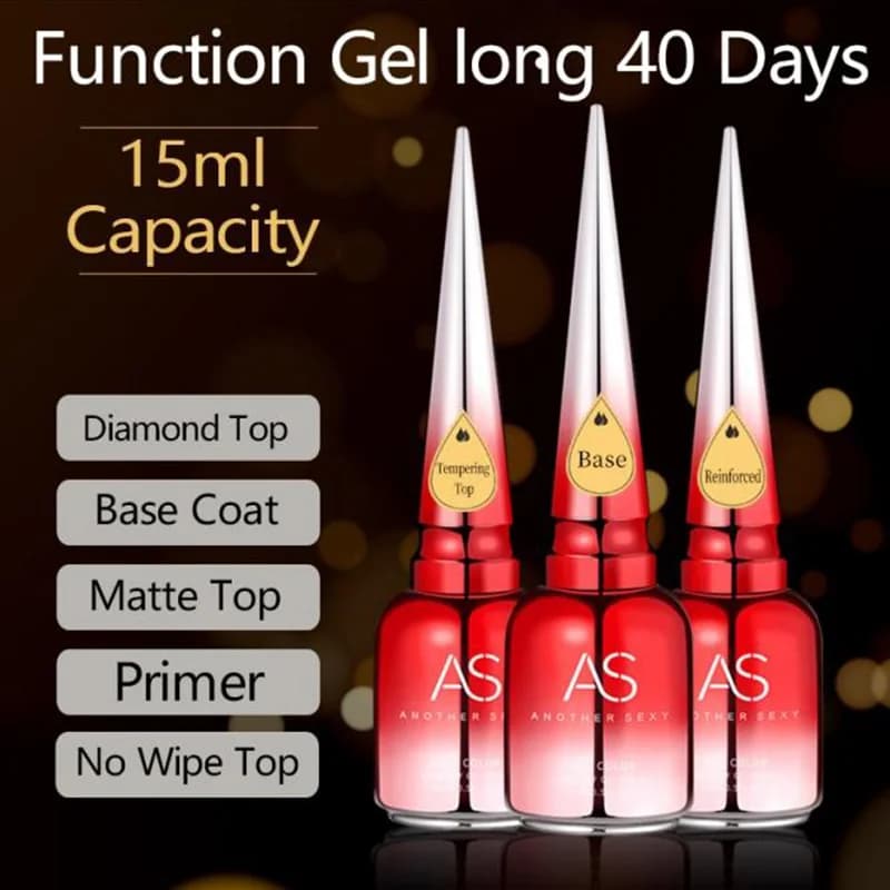 15 ml diamond top coat gel nail polish — image 1