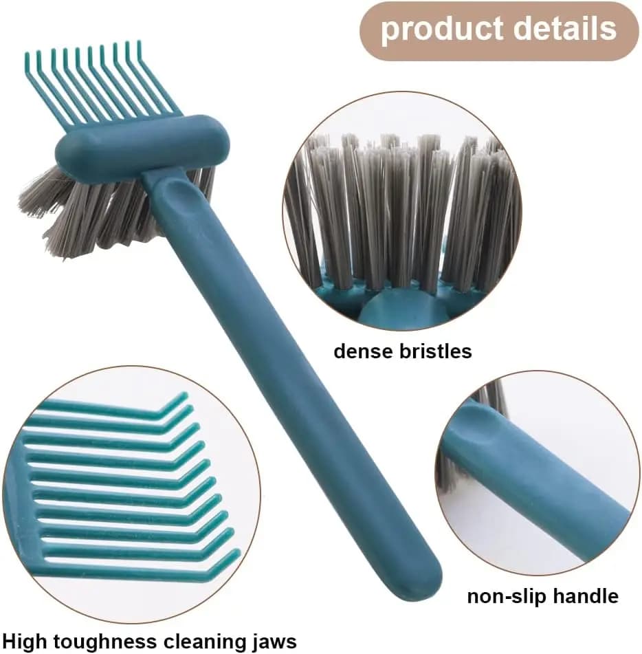 2-in-1 hair brush and comb cleaning brush — image 3