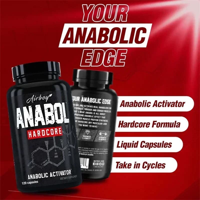 Anabol Hardcore muscle building supplement bottle — image 5