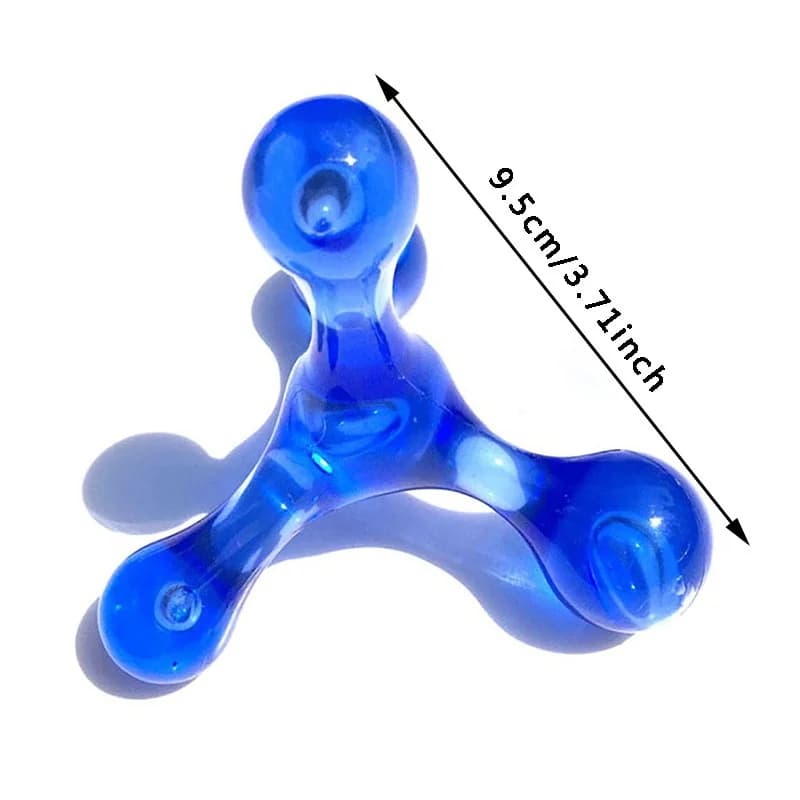 handheld deep tissue back massager with four-leg acupressure head — image 3