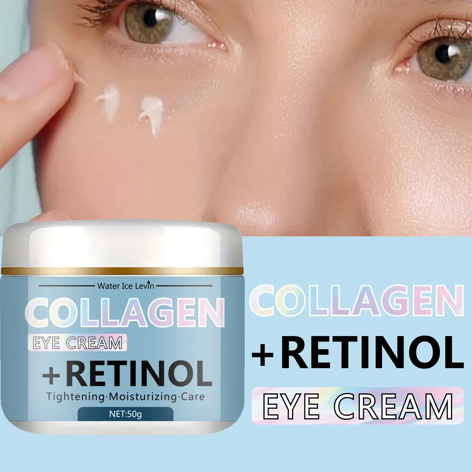 Levin collagen and retinol eye cream in a jar — image 1