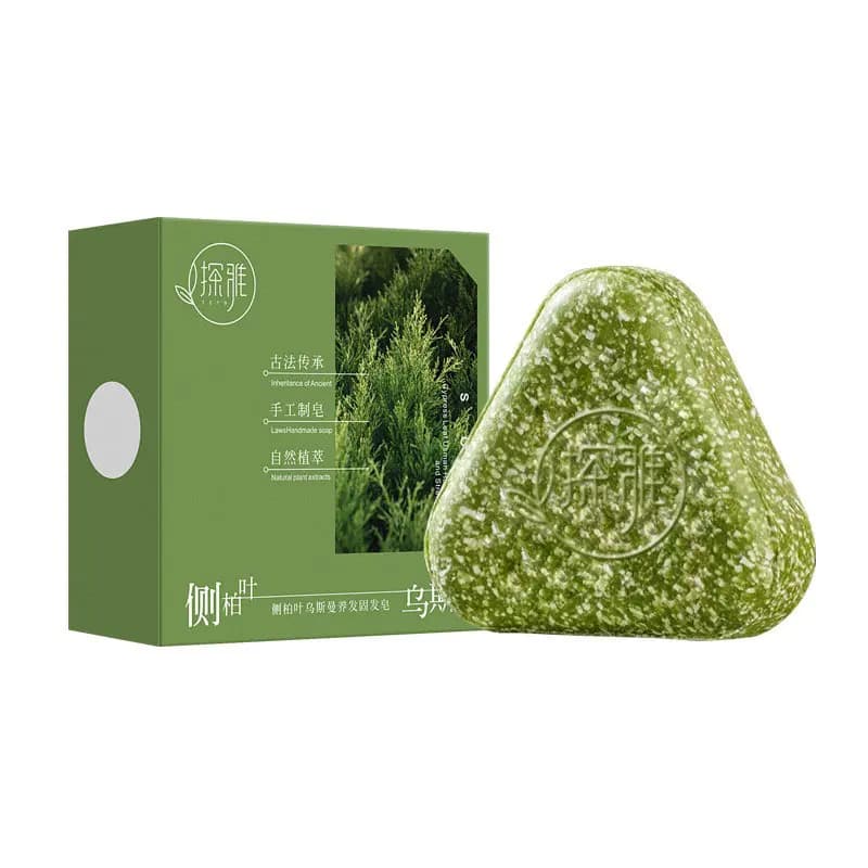 Usman grass and platycladus herbal shampoo soap — image 7