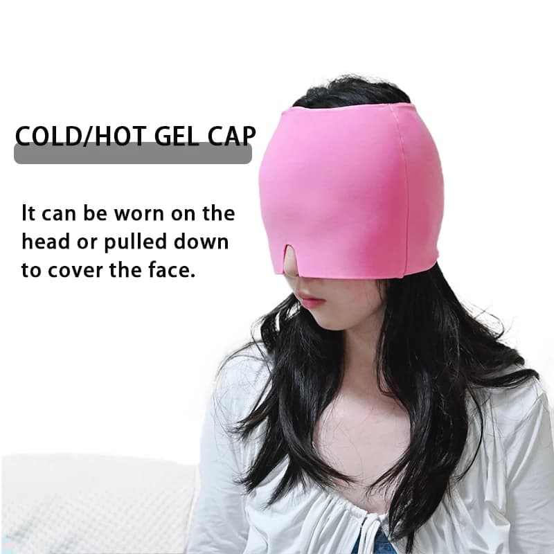 cold compress headache relief cap — image 4