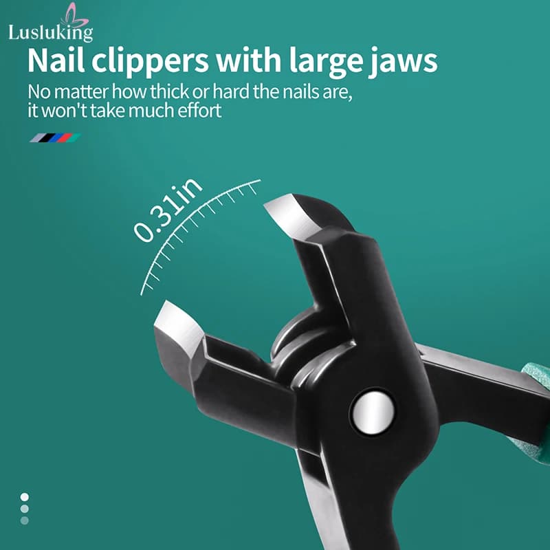 Stainless steel large-jaw nail clipper with 8mm opening — image 4