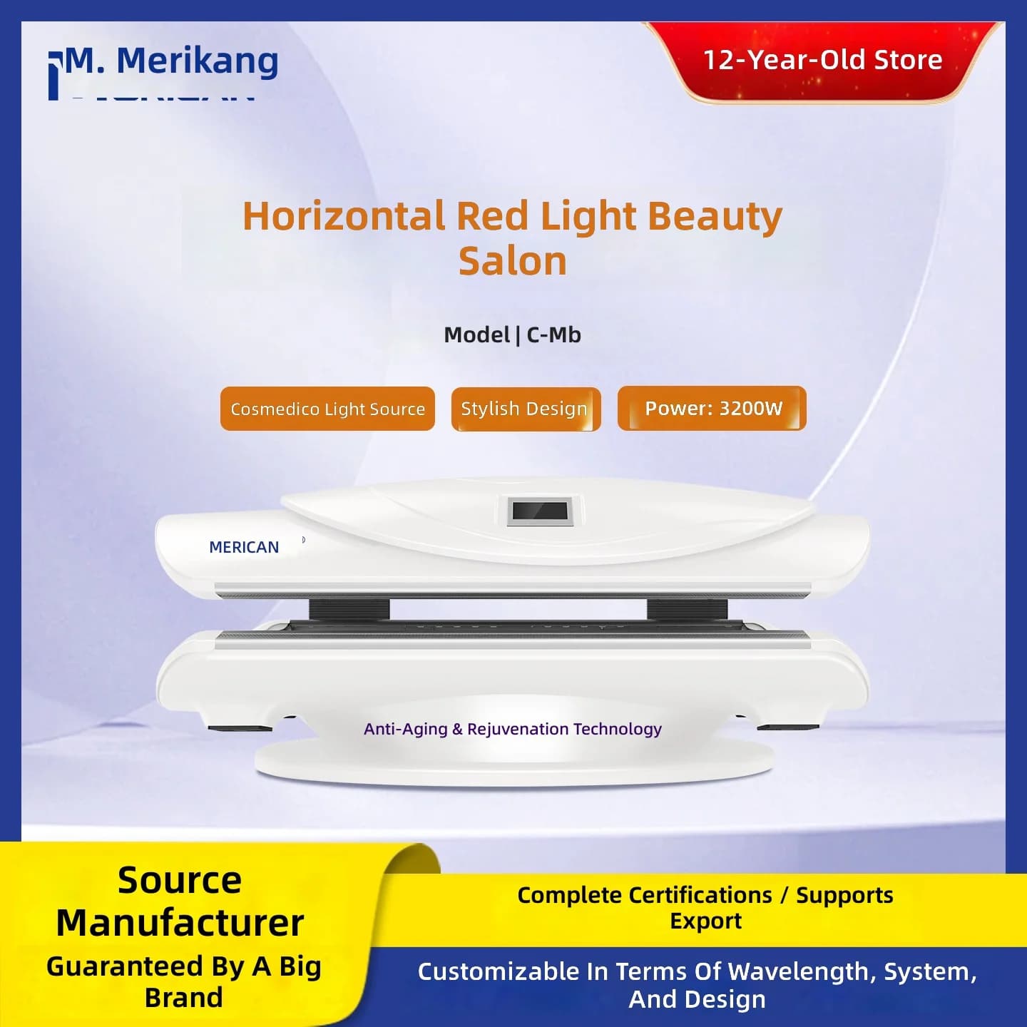 Full-Body Red Light Therapy Cabin