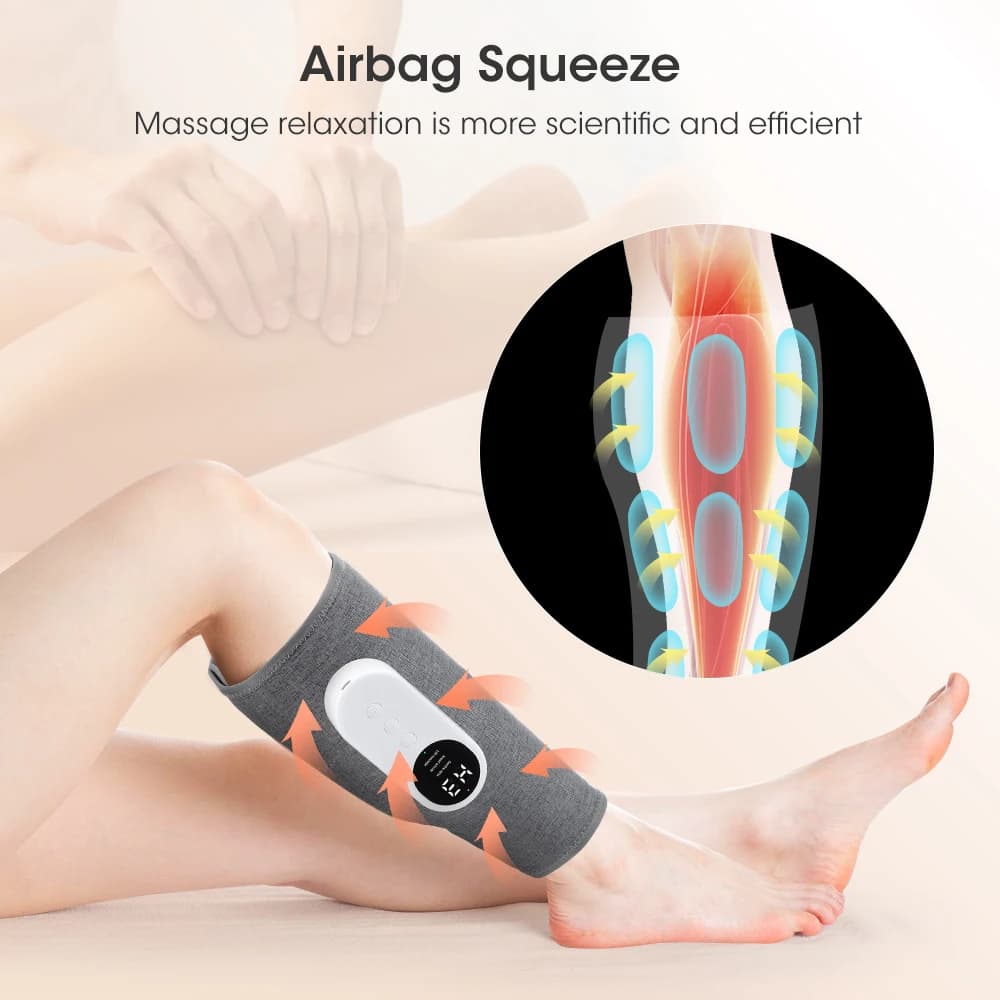 Rechargeable 360° calf massager with air compression pads — image 5