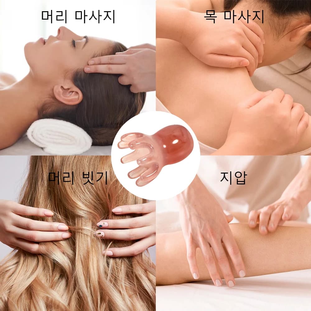 Octopus-shaped resin scalp massage comb — image 5