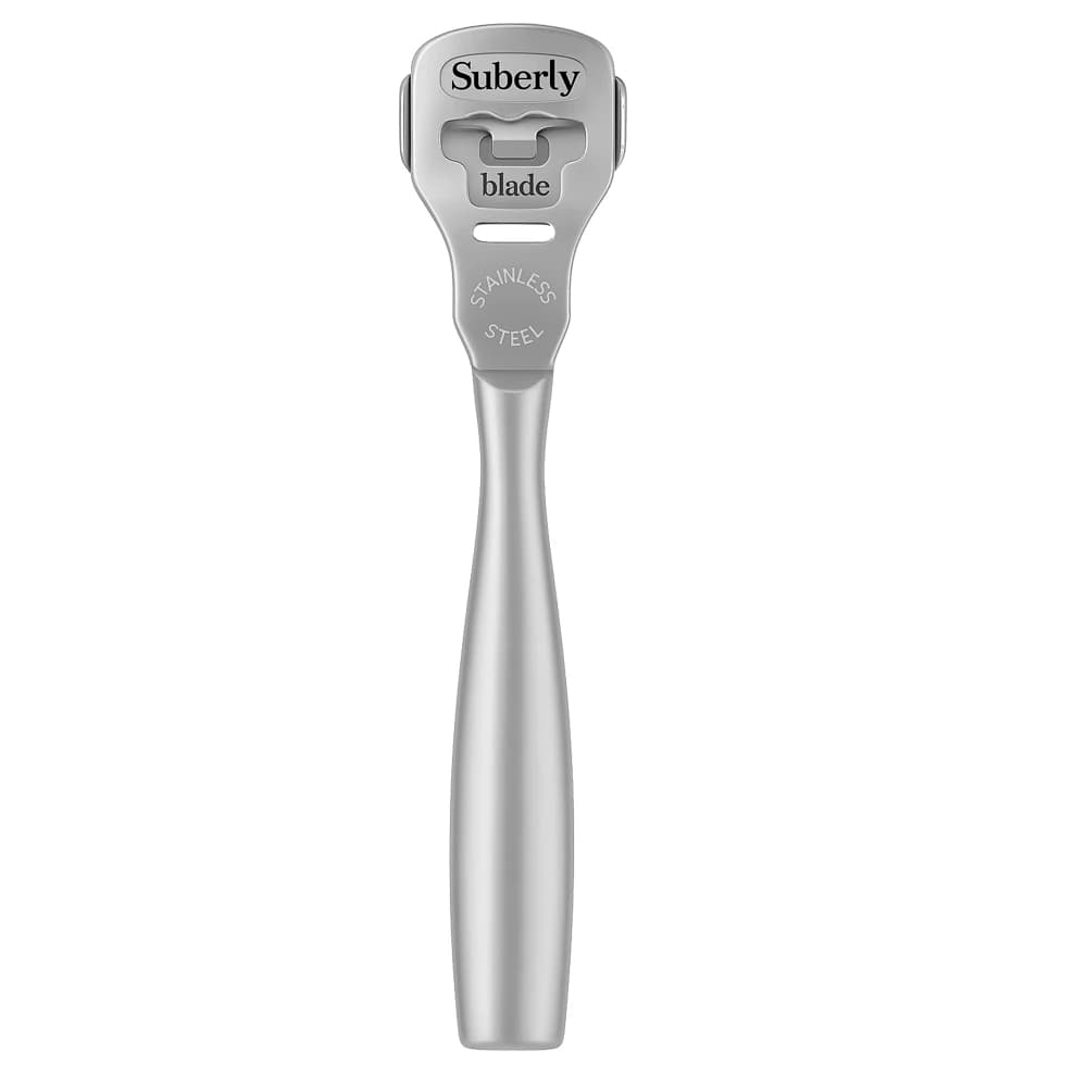 Foot callus remover set with stainless steel blades and wooden handle — image 8