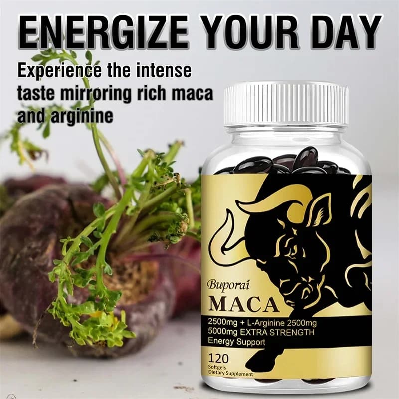bottles of maca root and panax ginseng supplement — image 6