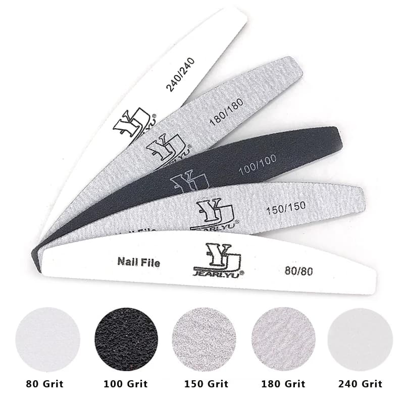 Mixed grit nail file set with five colors — image 2