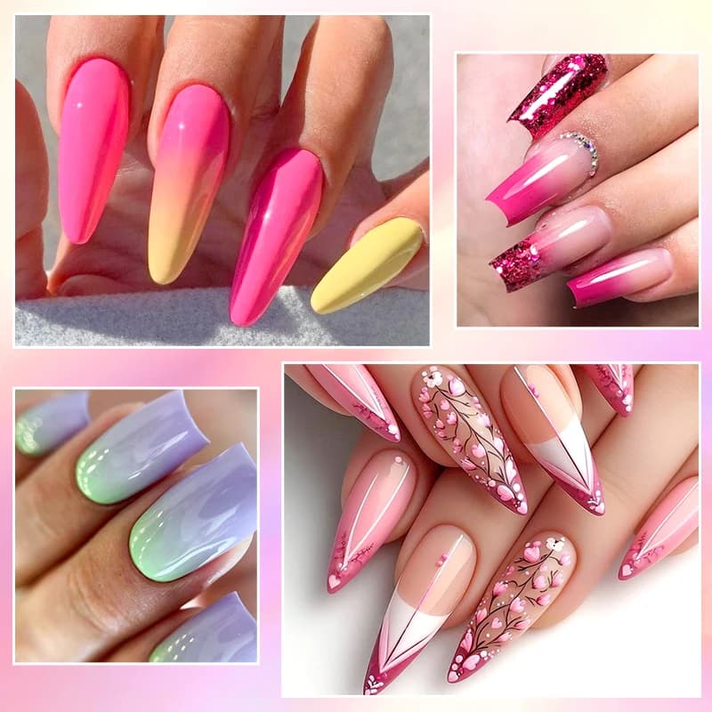 seven bottle nail gel polish set — image 4