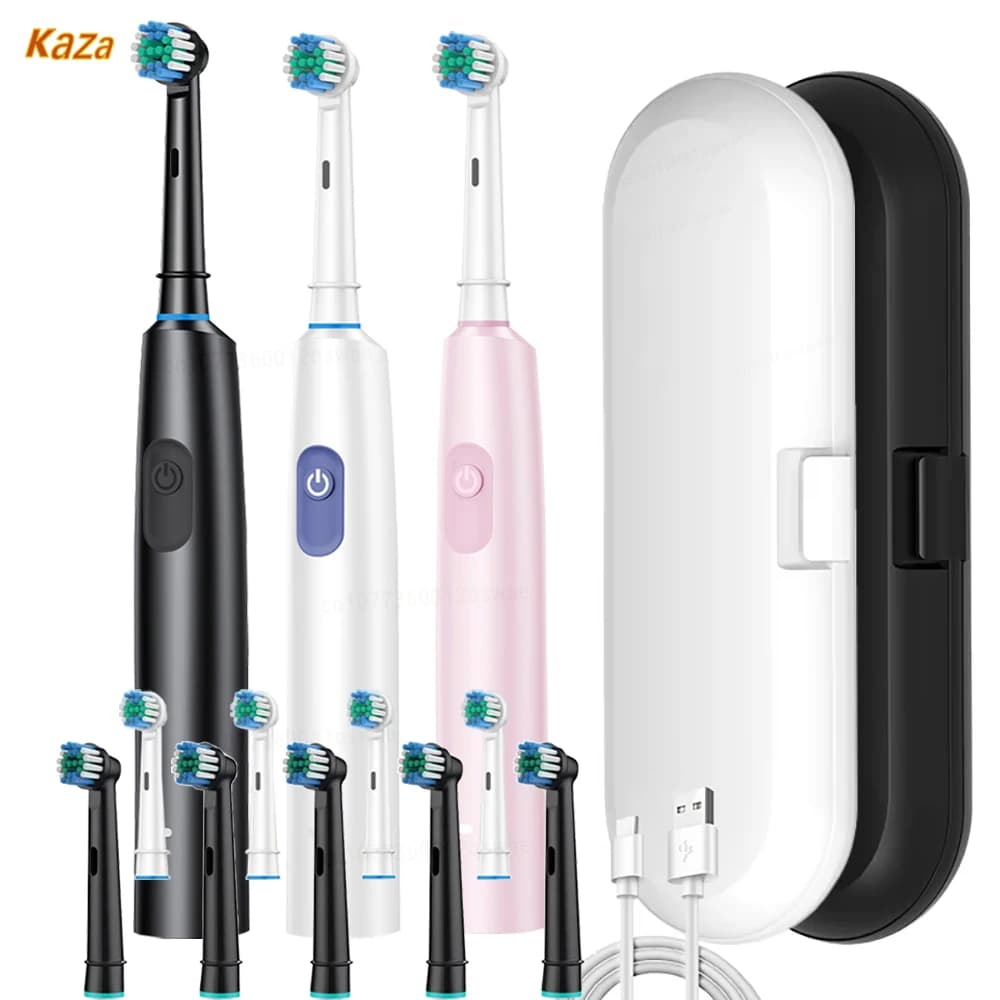 smart electric toothbrush with multiple modes and brush heads — image 1