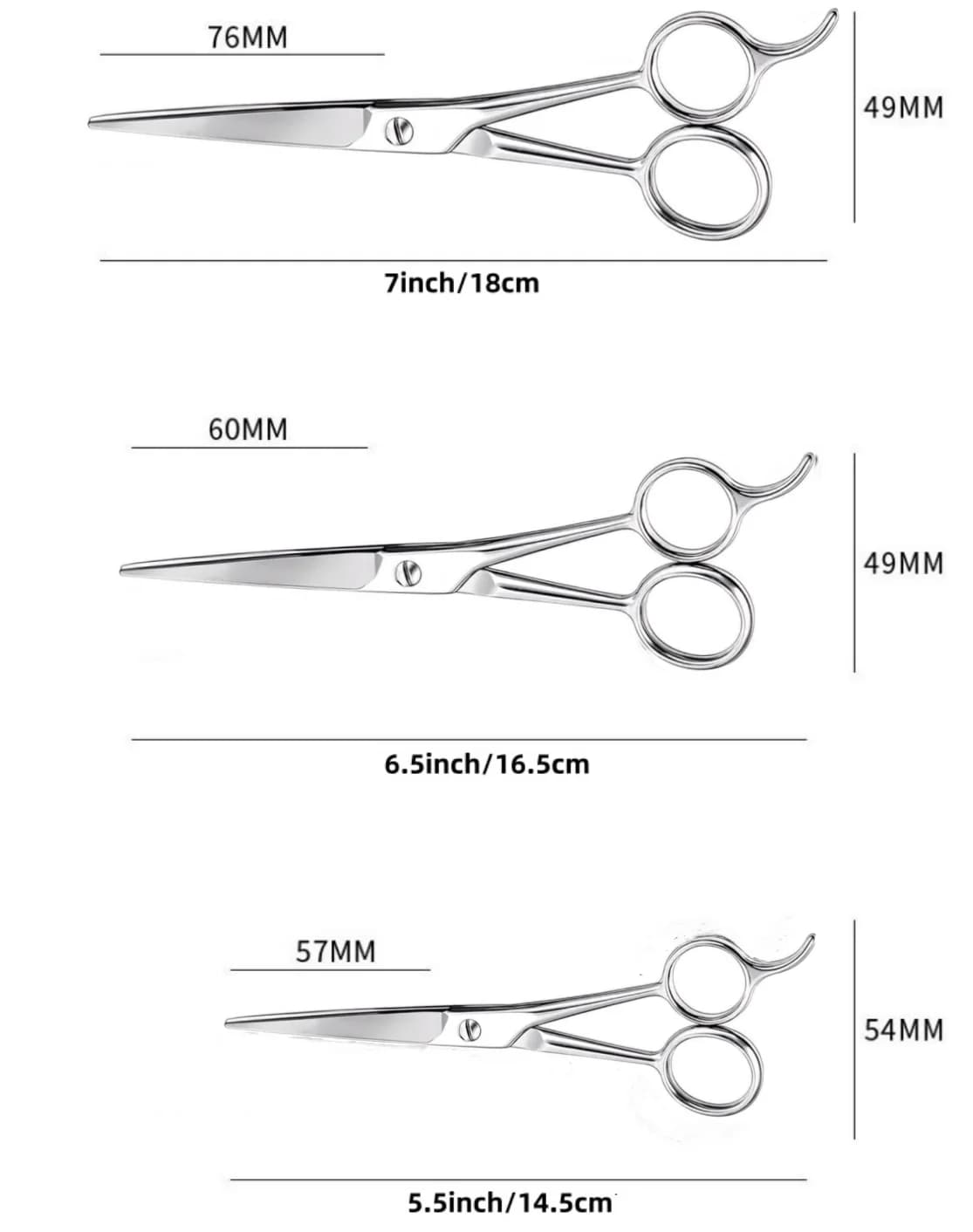 stainless steel hair cutting shears — image 2