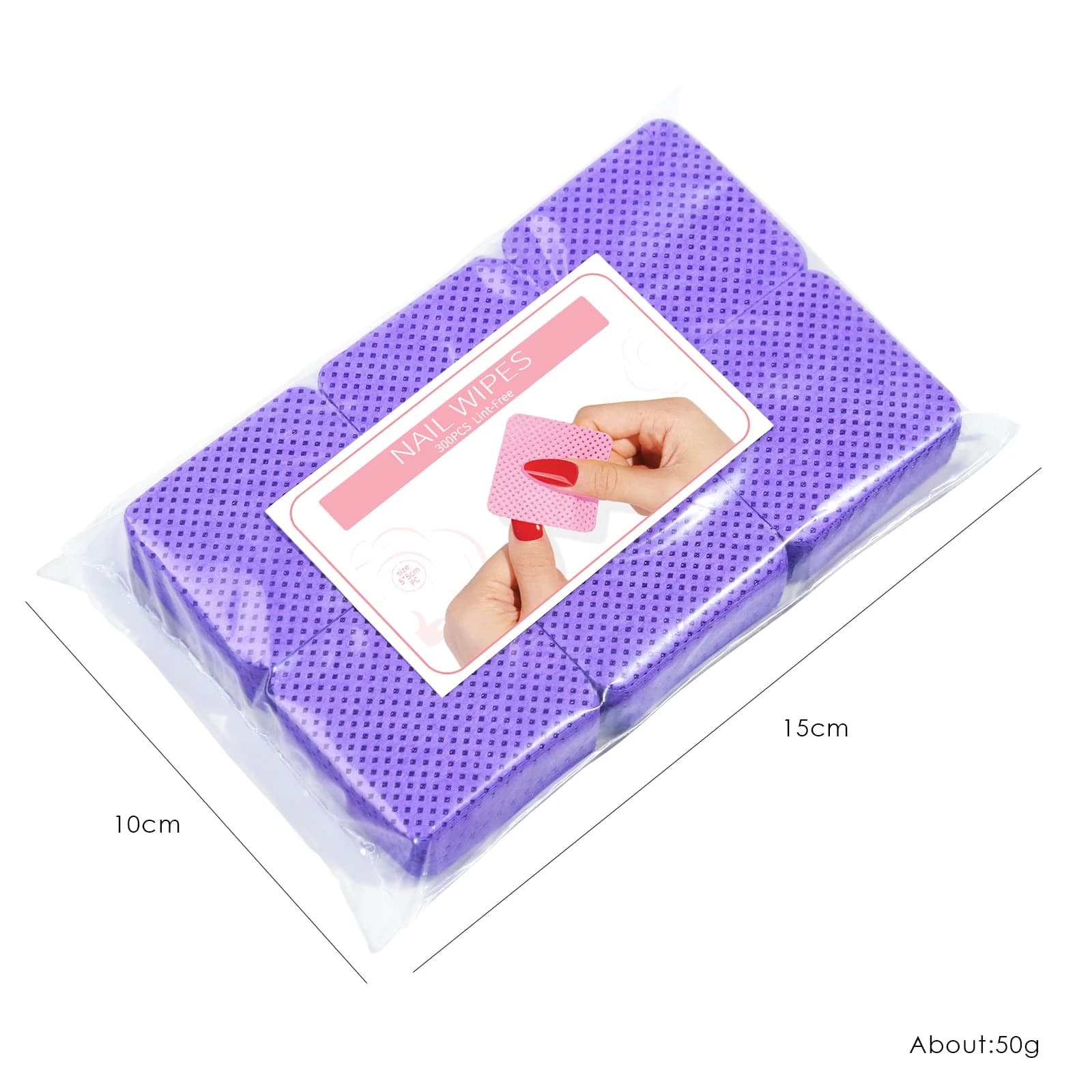 colorful lint-free cotton nail polish remover wipes — image 6