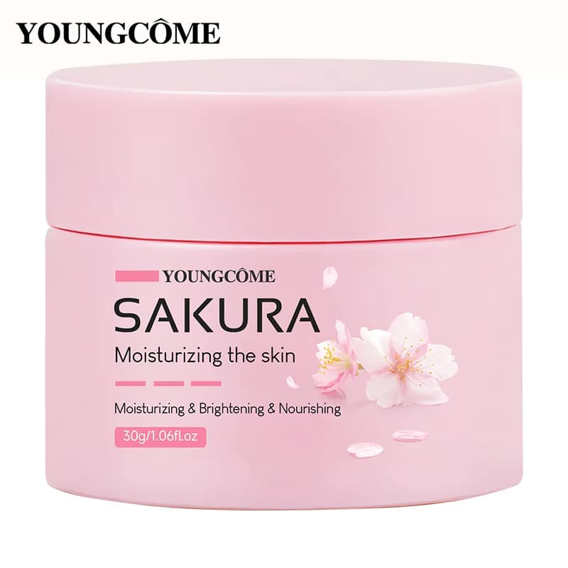 Cherry blossom facial moisturizer cream tube — image 1