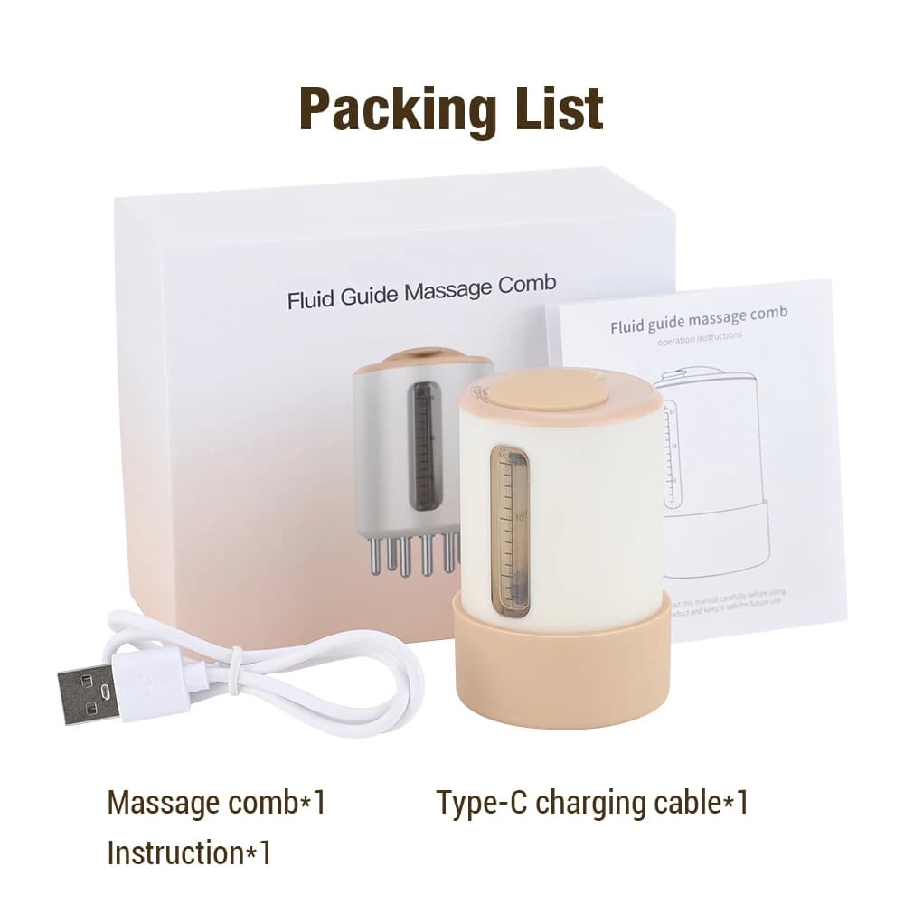 electric vibration hair massage comb with red light oil — image 8