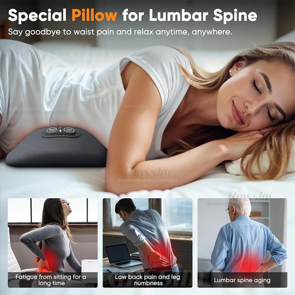 electric lumbar support pillow with heat and vibration — image 6
