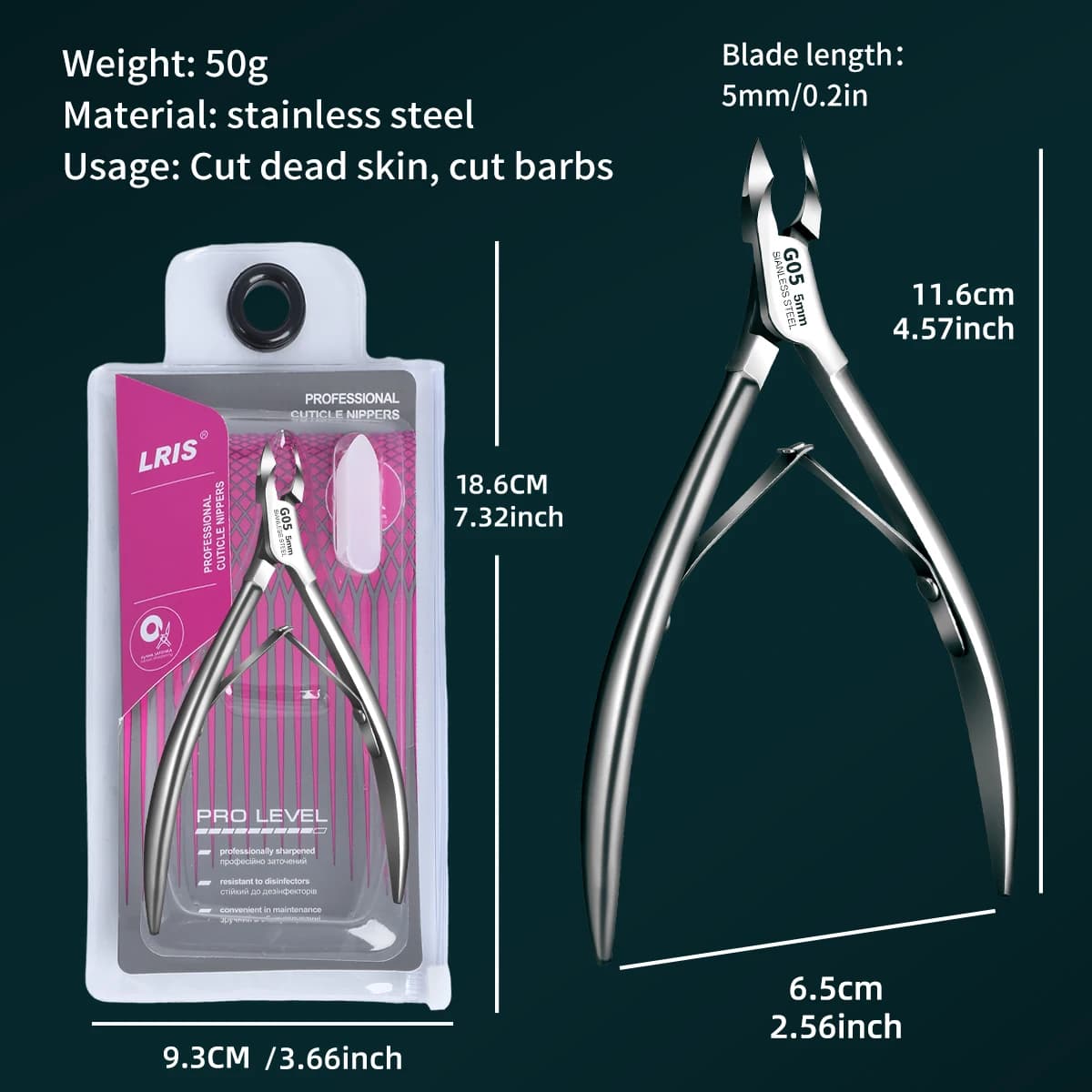 cuticle trimmer set with sharp scissors — image 6