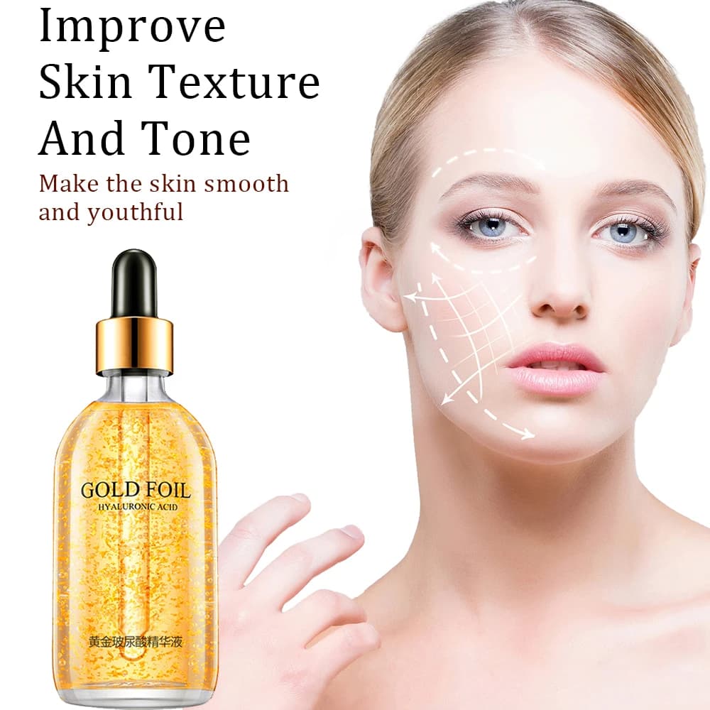 24K gold hyaluronic acid niacinamide face serum bottle — image 4