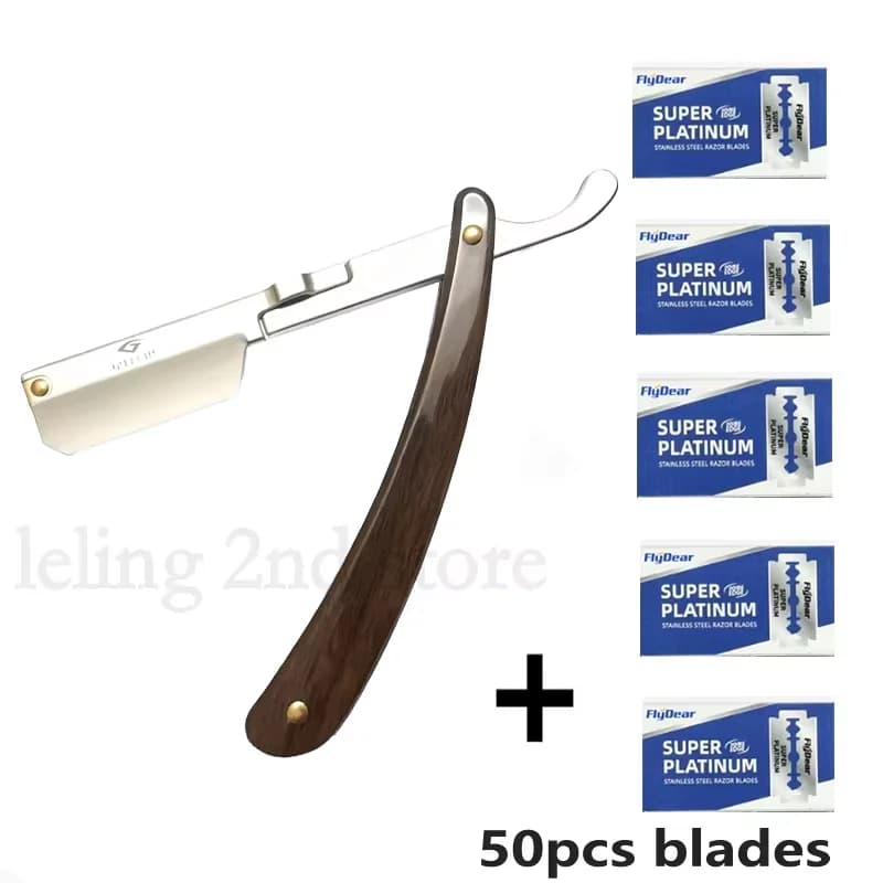 folding stainless steel straight razor — image 8