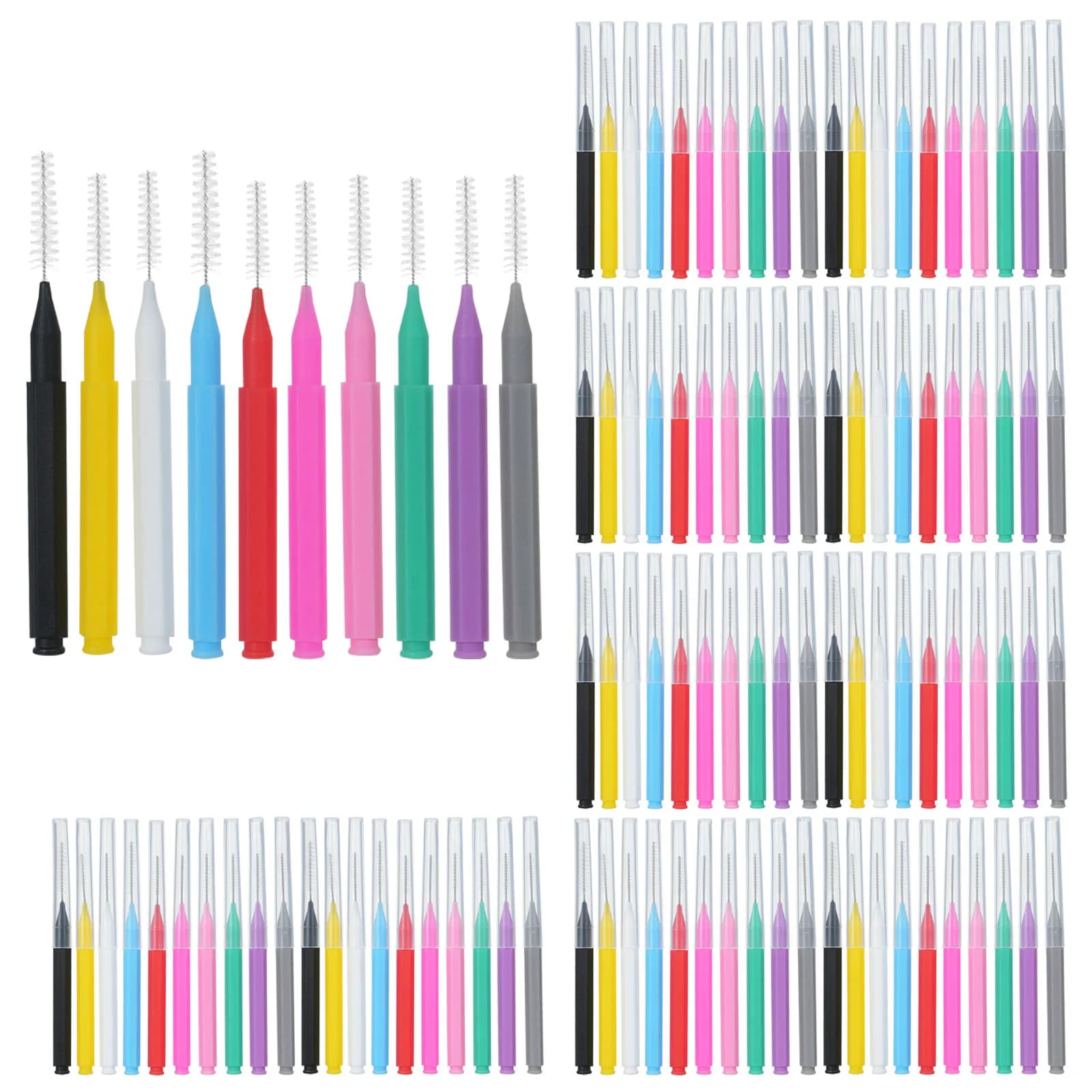 interdental brush set with 100 replaceable heads — image 7