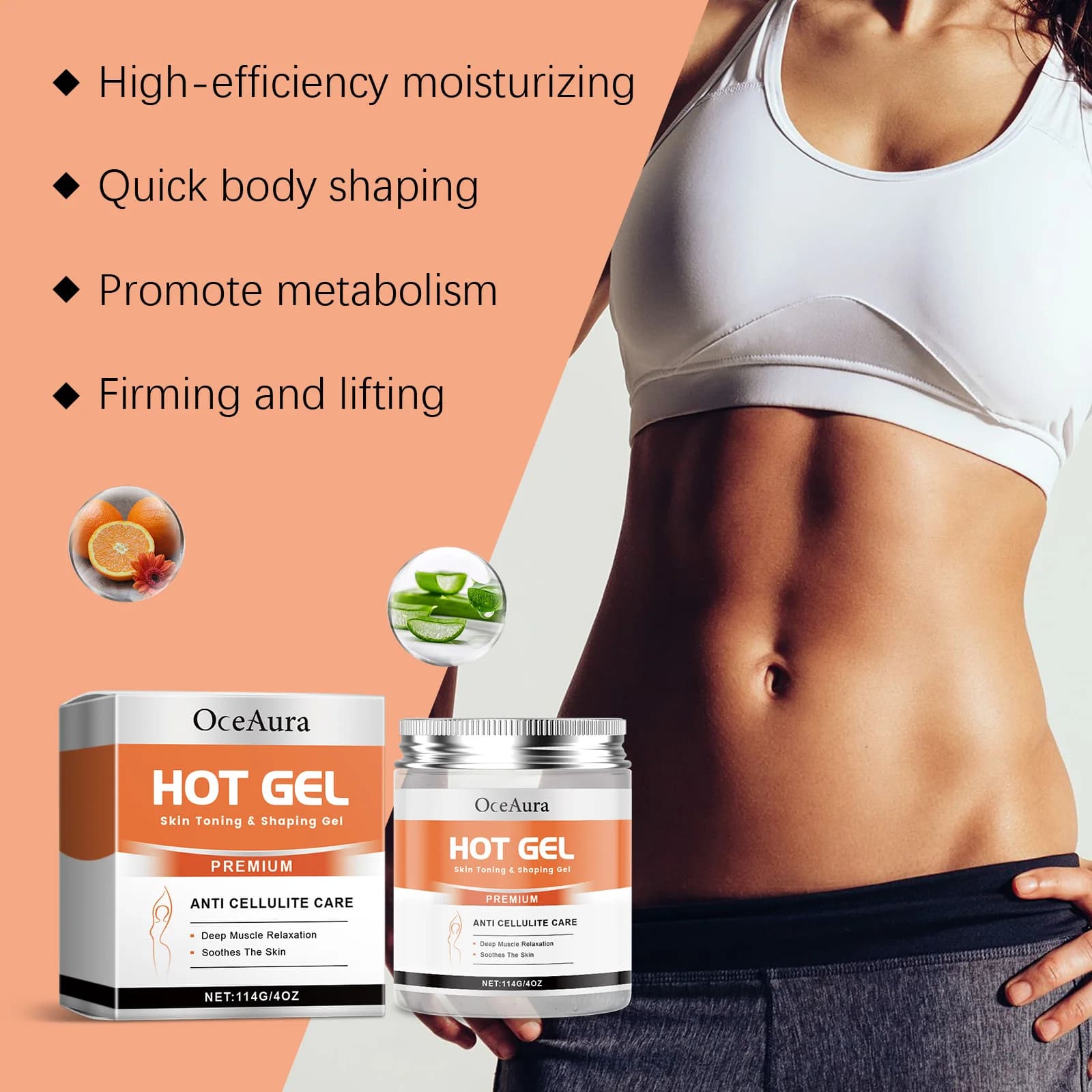 Slimming cream tube for cellulite and belly tightening — image 5