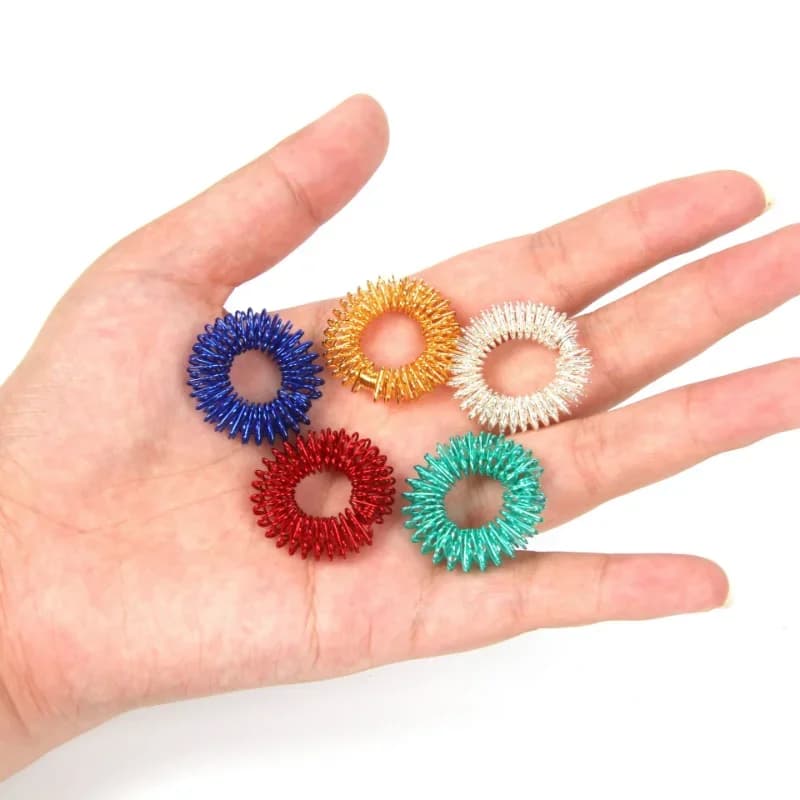 spiky acupressure finger rings set — image 6