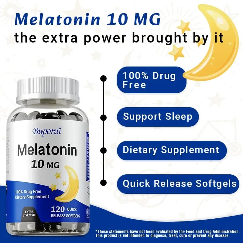 Melatonin 10 mg sleep aid tablets — image 4