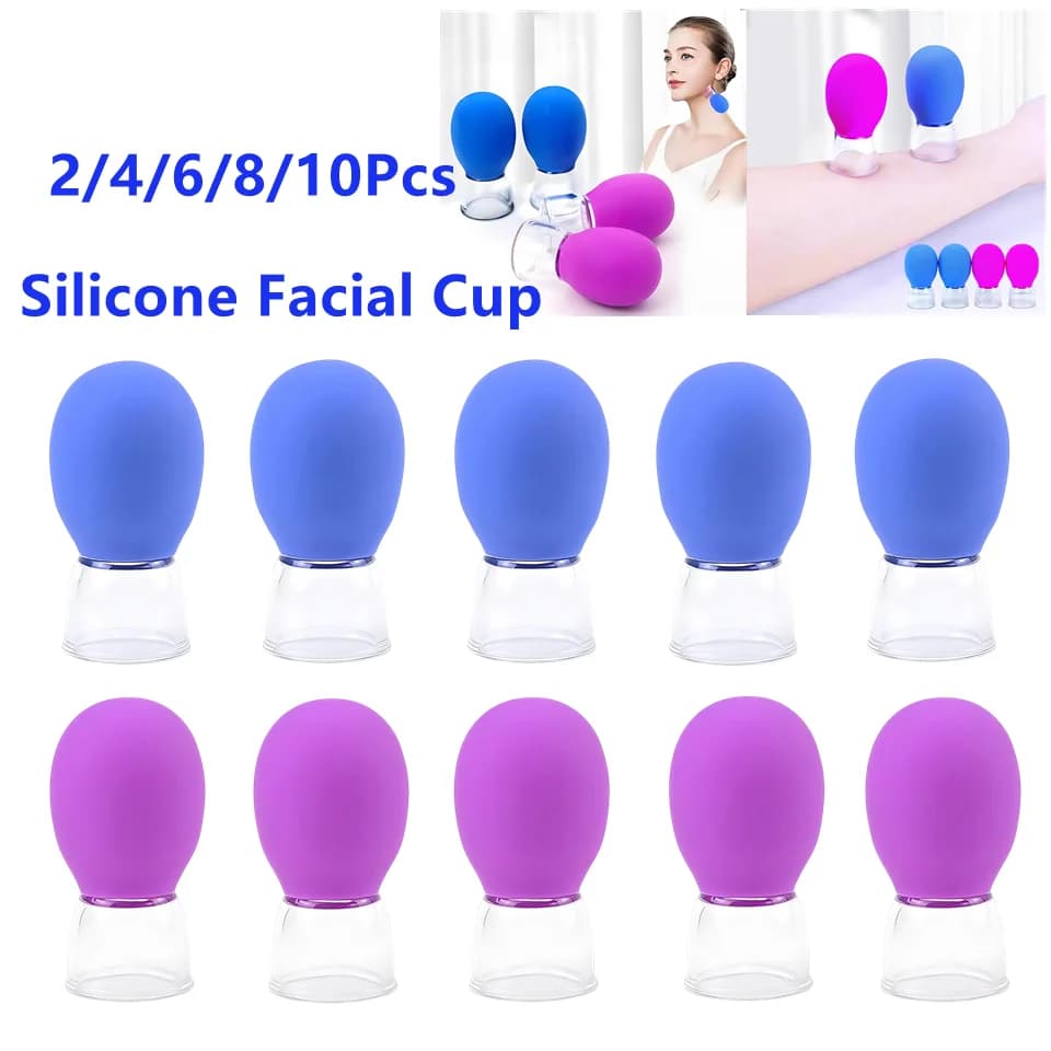 Facial Cupping Set – 2 or 10 Cups with Vacuum Pressure