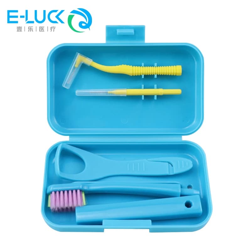 portable dental cleaning kit with toothbrush, interdental brush and tongue scraper — image 7