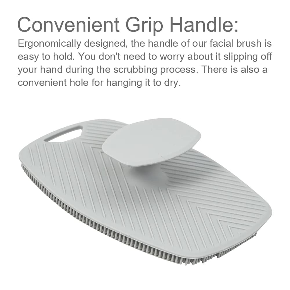 silicone exfoliating body brush with non‑slip handle — image 3