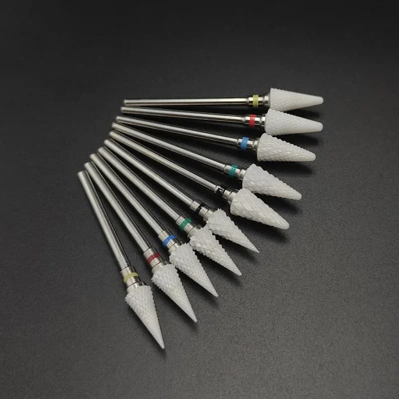 ceramic carbide nail drill bit for electric manicure drill — image 6