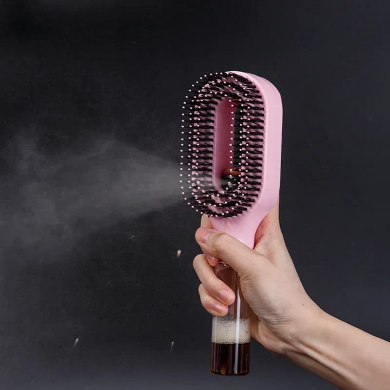 detangling hairbrush with built-in spray bottle — image 6