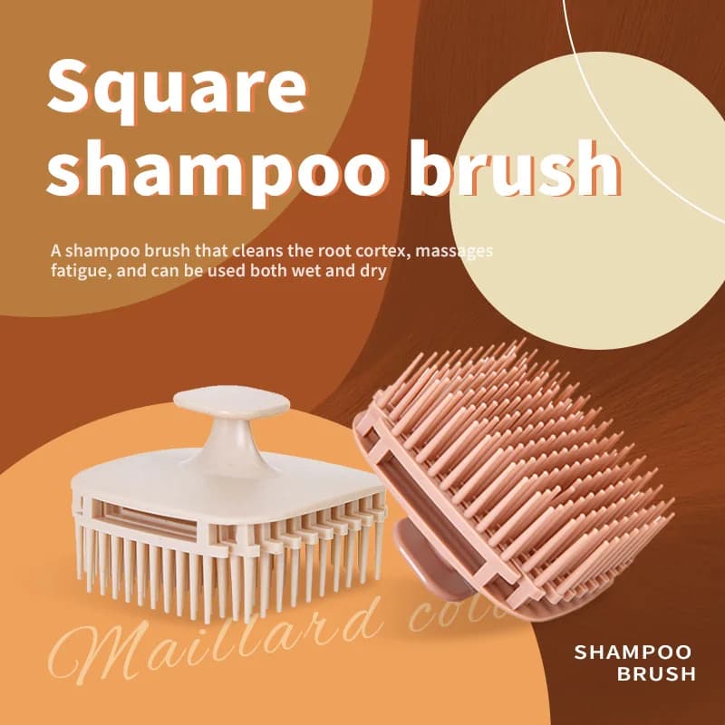 silicone shampoo brush head for scalp massage — image 2
