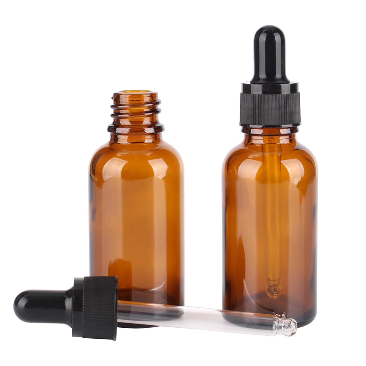 Amber glass dropper bottle with pipette — image 5