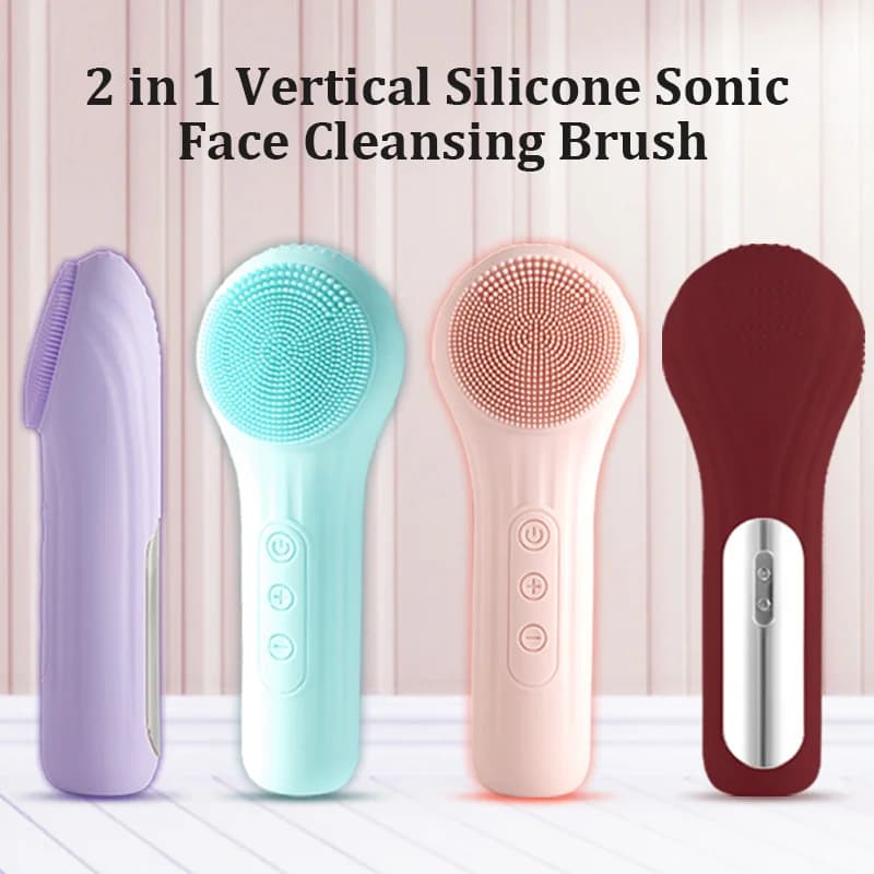waterproof rechargeable sonic facial cleansing brush — image 6
