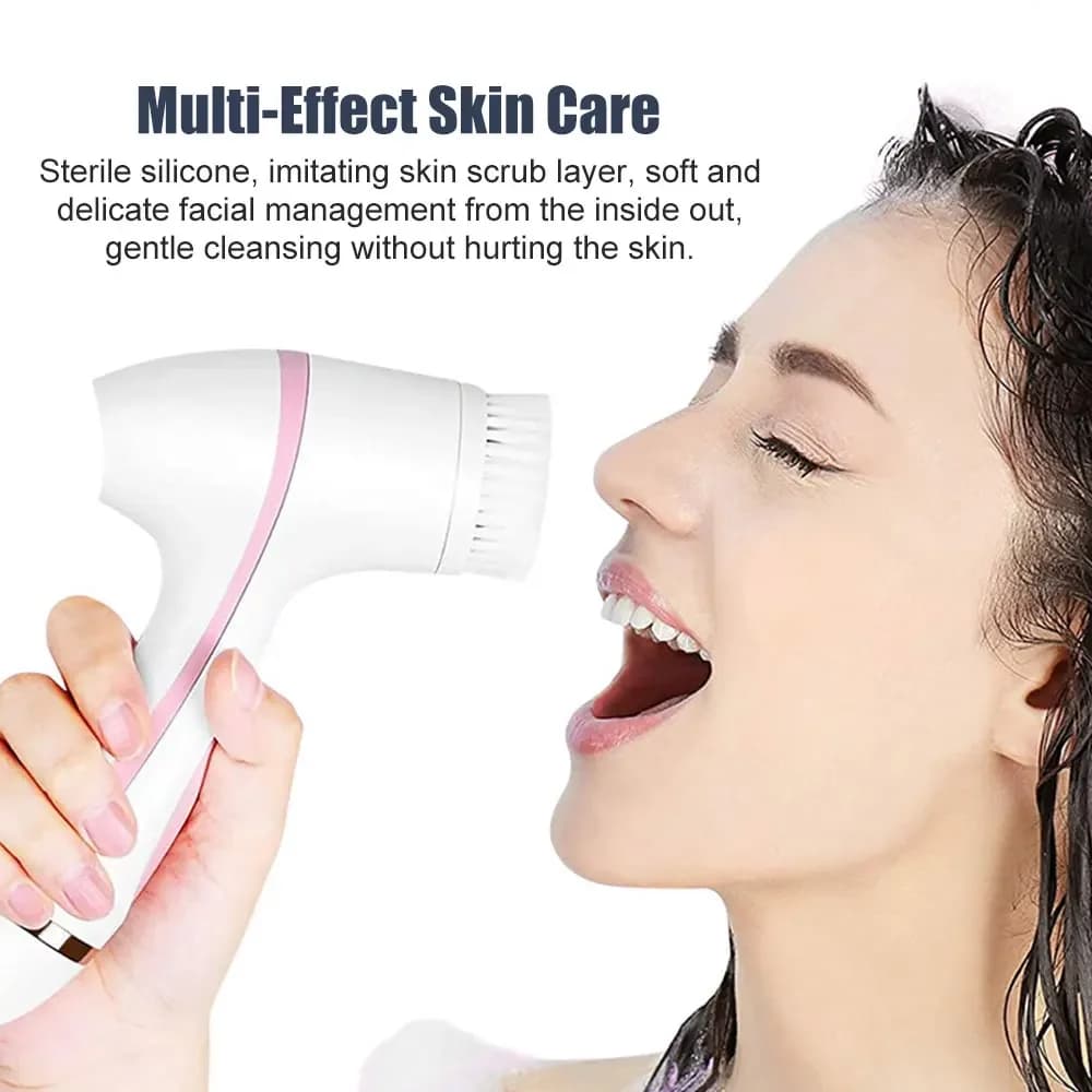 3-in-1 ultrasonic facial cleansing brush with rotating head — image 6