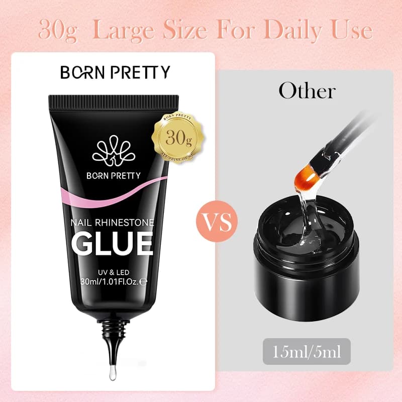 transparent nail gel polish for rhinestones — image 5