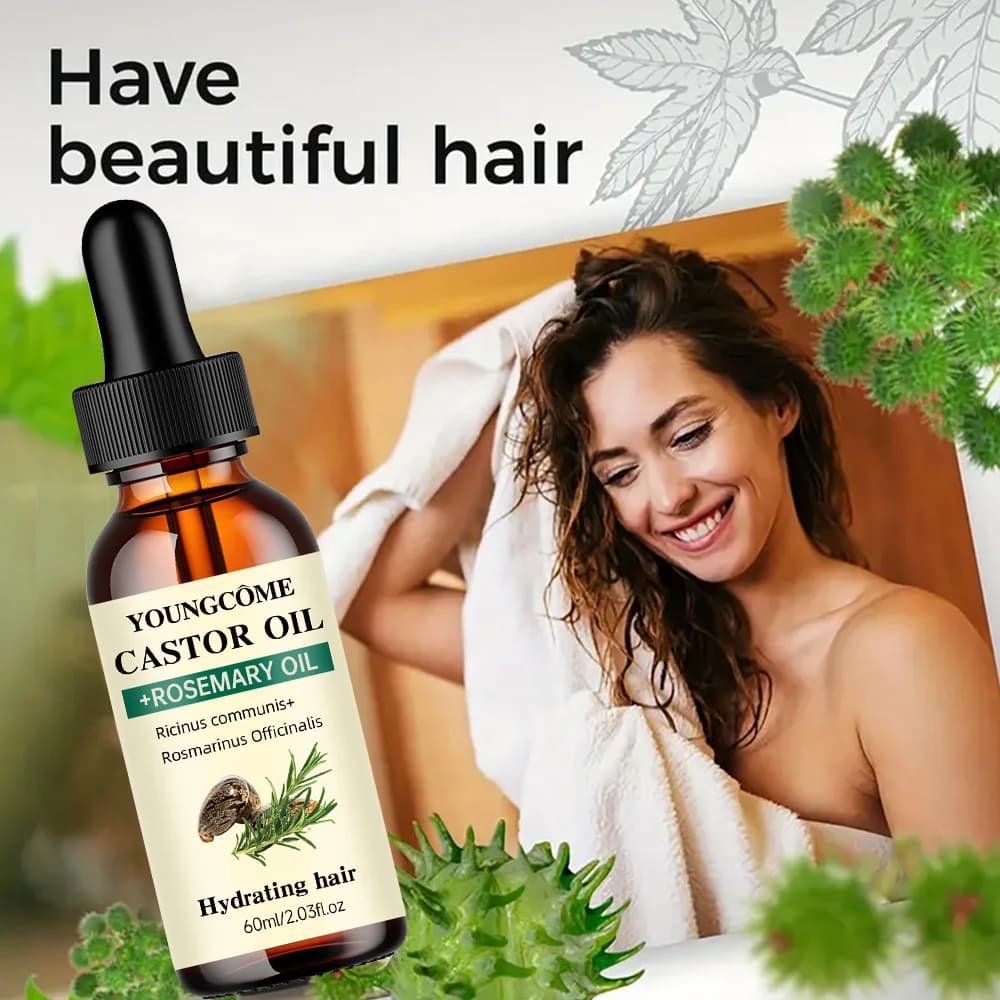 bottle of castor and rosemary hair growth oil — image 3