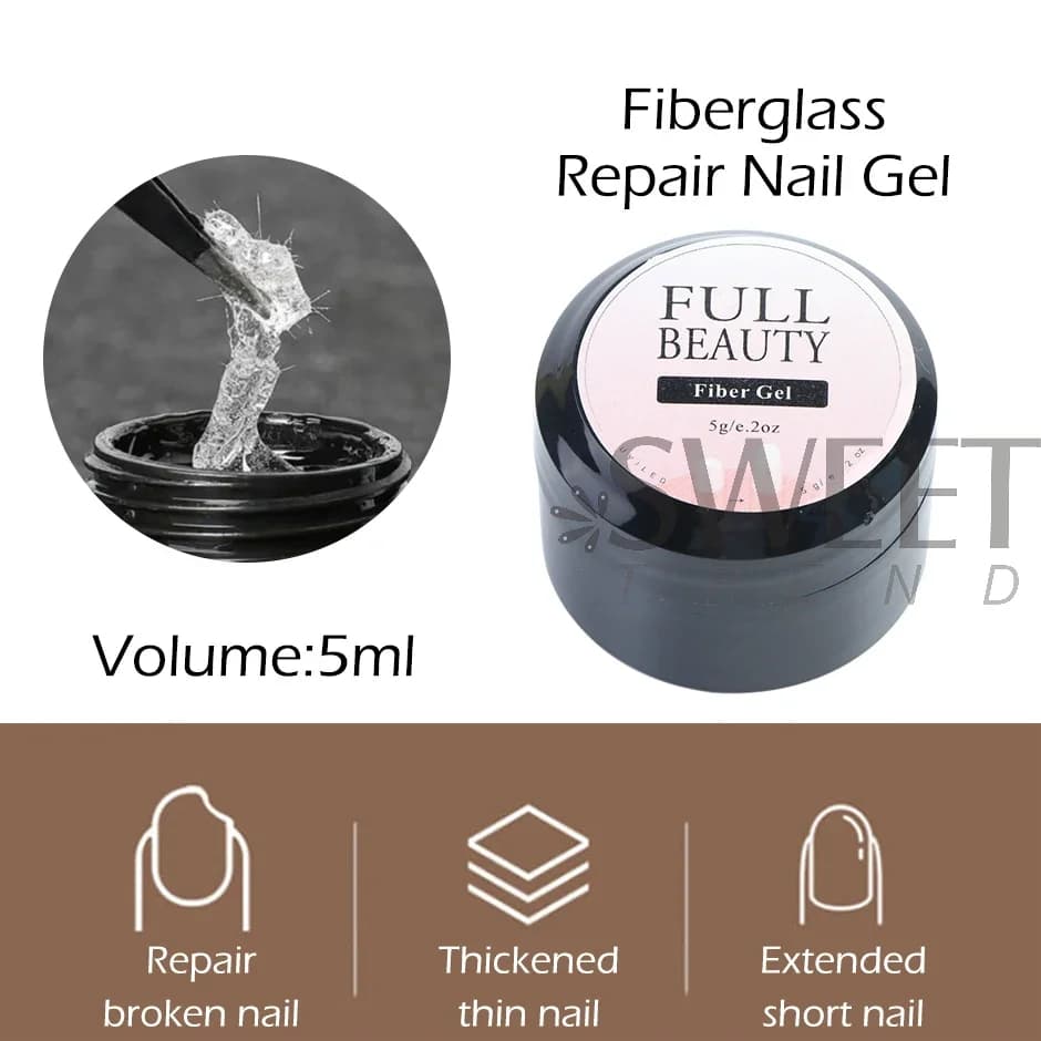 5ml clear fiberglass nail repair gel — image 7