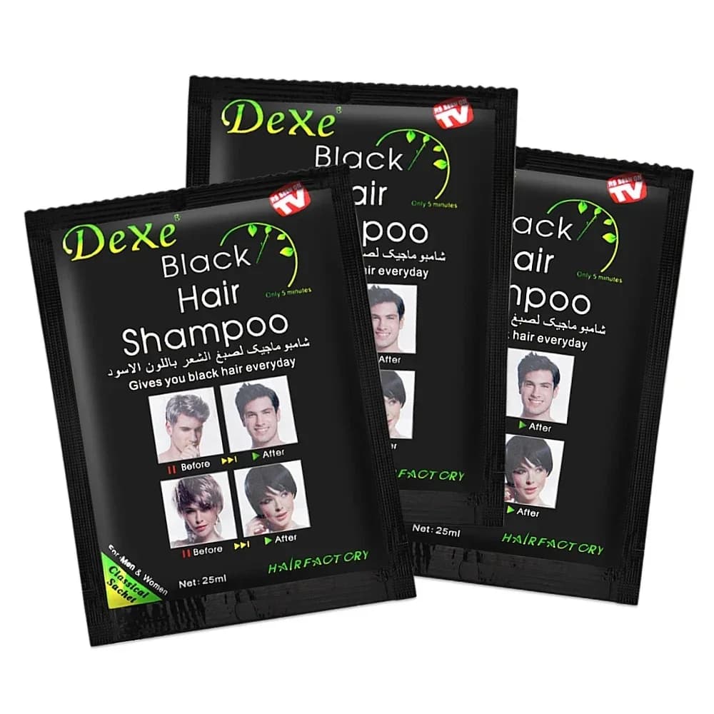 Dexe fast black hair shampoo bottle — image 6
