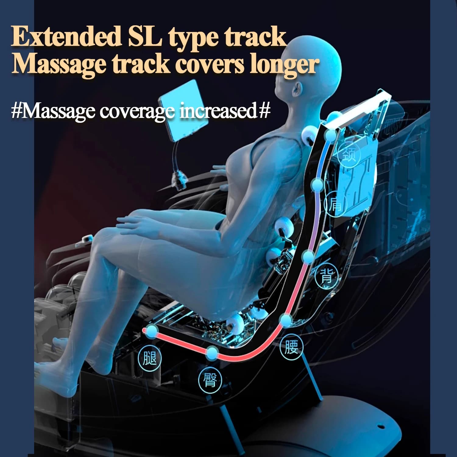 UKLife 4D AI Massage Chair with Zero Gravity/Heat/AirBag & Voice — image 4